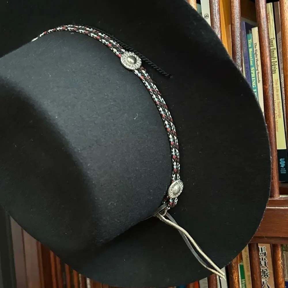 Vintage Golden Gate Hat & Cap Co. Black 100% Wool Western “Bolero”Hat, Size XL